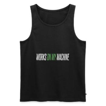 Programmer - works on my machine - Men's Premium Organic Tank Top - black - Front - AI Model Male 178 light (178cm)