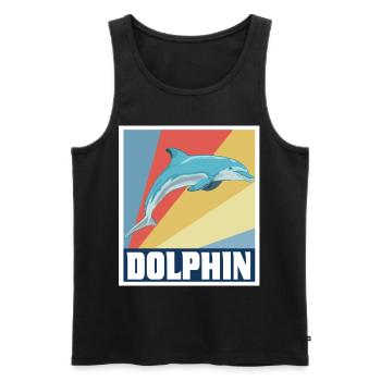 Dolphin Whale Dolphins Underwater World Maritime World - Men's Premium Organic Tank Top - black - Front - AI Model Male 178 light (178cm)