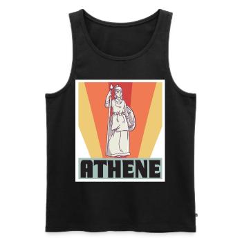 Athena Greece God Greek mythology - Men's Premium Organic Tank Top - black - Front - Michal (187cm)