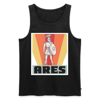 Ares Greece God Greek mythology Anti - Men's Premium Organic Tank Top - black - Front - AI Model Male 178 light (178cm)