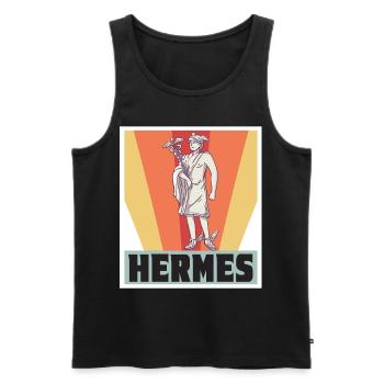Hermes Greece God Greek mythology - Men's Premium Organic Tank Top - black - Front - AI Model Male 178 light (178cm)