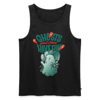 Geist will nur Spaß haben Halloween-Party-Albtraum - Männer Premium Bio Tank Top - Schwarz - Vorne - Michal (187cm)