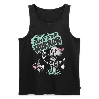 Skeleton Undead Halloween Party Nightmare Hallowee - Men's Premium Organic Tank Top - black - Front - Michal (187cm)
