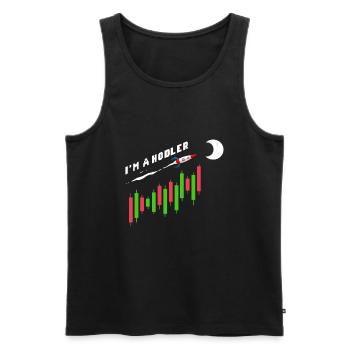 Je suis une crypto-monnaie Hodler Crypto - Débardeur bio Premium Homme - noir - Devant - AI Model Male 178 light (178cm)