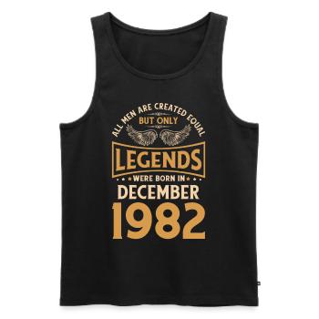 40. Geburtstag Die Legenden wurden im Dezember 198 - Männer Premium Bio Tank Top - Schwarz - Vorne - Michal (187cm)