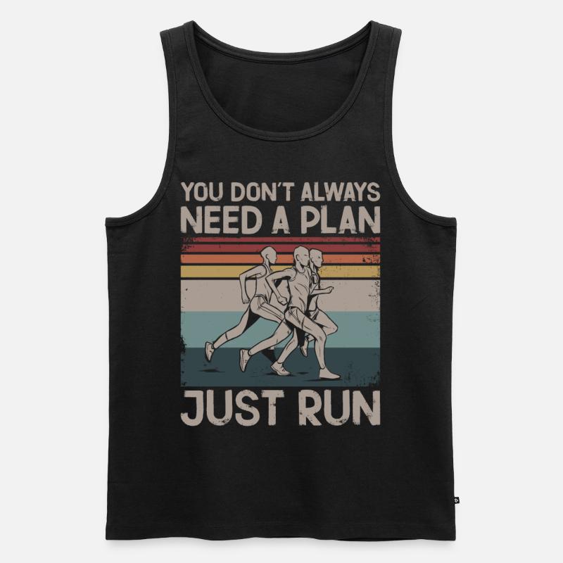 Running Runner Semi-Marathon - Débardeur bio Premium Homme - noir