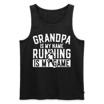 Running Runner Half Marathon - Männer Premium Bio Tank Top - Schwarz - Vorne - Michal (187cm)