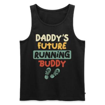 Running Runner Half Marathon Dad - Men's Premium Organic Tank Top - black - Front - Michal (187cm)