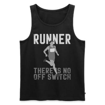 Running Runner Half Marathon - Männer Premium Bio Tank Top - Schwarz - Vorne - Michal (187cm)