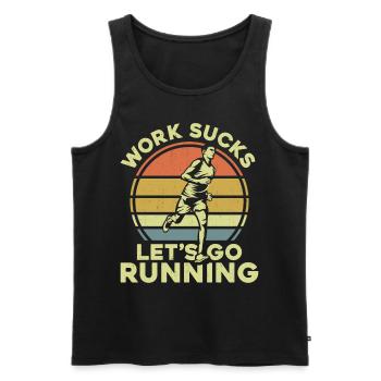 Running Runner Half Marathon - Männer Premium Bio Tank Top - Schwarz - Vorne - AI Model Male 178 light (178cm)