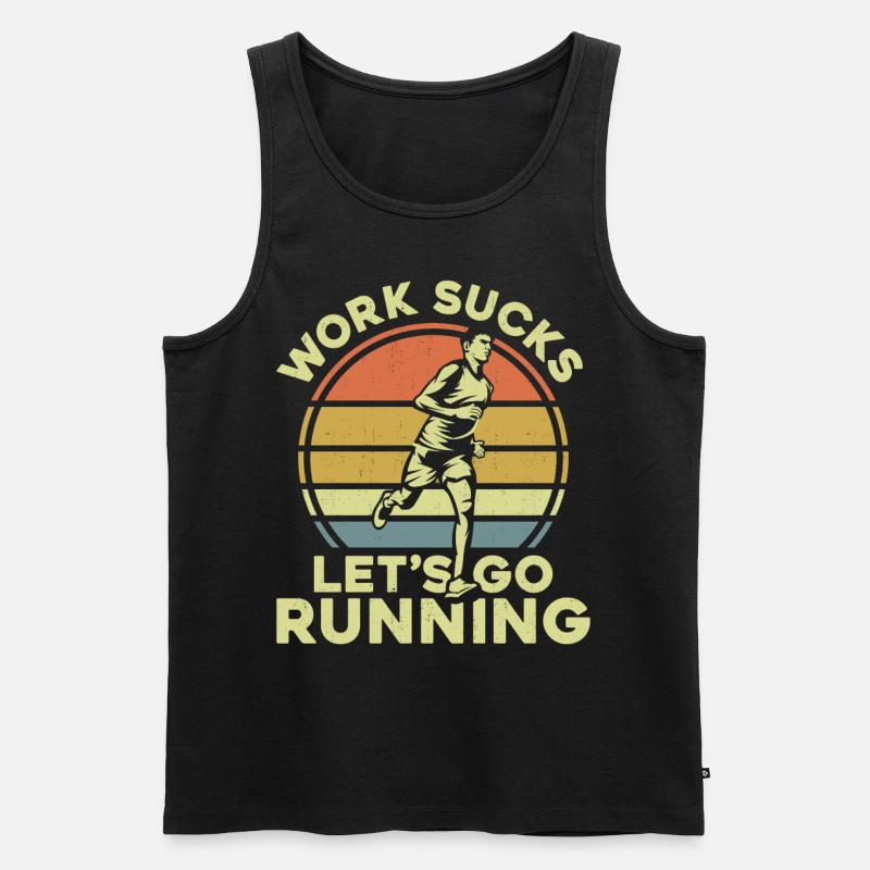 Running Runner Half Marathon - Männer Premium Bio Tank Top - Schwarz