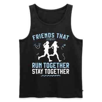 Running Runner Half Marathon - Men's Premium Organic Tank Top - black - Front - Michal (187cm)