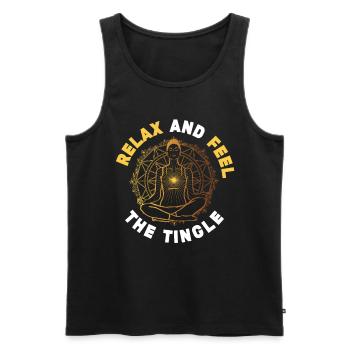 Meridian Response Mental Therapist - Men's Premium Organic Tank Top - black - Front - AI Model Male 178 light (178cm)