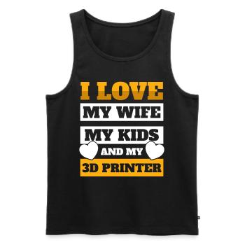3D Druckmaschine 3D Drucker - Männer Premium Bio Tank Top - Schwarz - Vorne - Michal (187cm)
