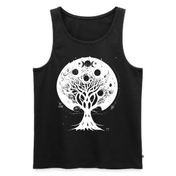 Okkulter Weltbaum des Lebens Wicca Hexerei Goth He - Männer Premium Bio Tank Top - Schwarz - Vorne - Michal (187cm)