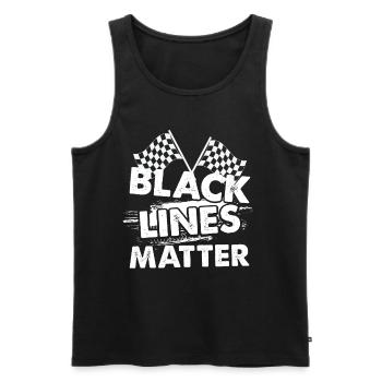 Drag Race Motorsport Burnout Dragster - Männer Premium Bio Tank Top - Schwarz - Vorne - AI Model Male 178 light (178cm)