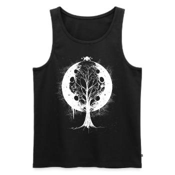 Okkulter Weltbaum des Lebens Wicca Hexerei - Männer Premium Bio Tank Top - Schwarz - Vorne - Michal (187cm)