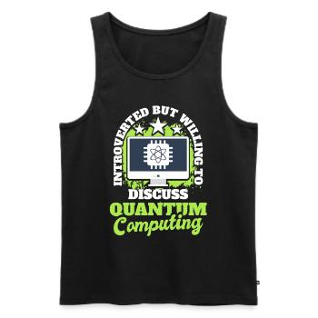 Quantencomputer Quantenmechanik - Männer Premium Bio Tank Top - Schwarz - Vorne - AI Model Male 178 light (178cm)
