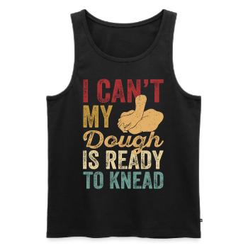 Lustiger Brotbacken-Bäcker - Männer Premium Bio Tank Top - Schwarz - Vorne - AI Model Male 178 light (178cm)
