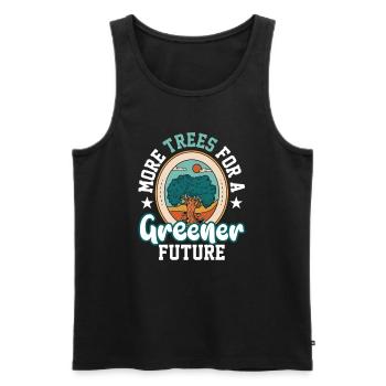 Trees Environmental Awareness Earth Day Tree Growers - Men's Premium Organic Tank Top - black - Front - AI Model Male 178 light (178cm)