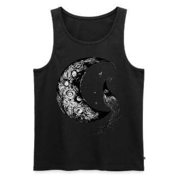 Crescent Mond Hexen ästhetische Astrologie Gotisch - Männer Premium Bio Tank Top - Schwarz - Vorne - Michal (187cm)