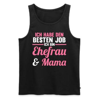 Mutter Mama - Männer Premium Bio Tank Top - Schwarz - Vorne - Michal (187cm)