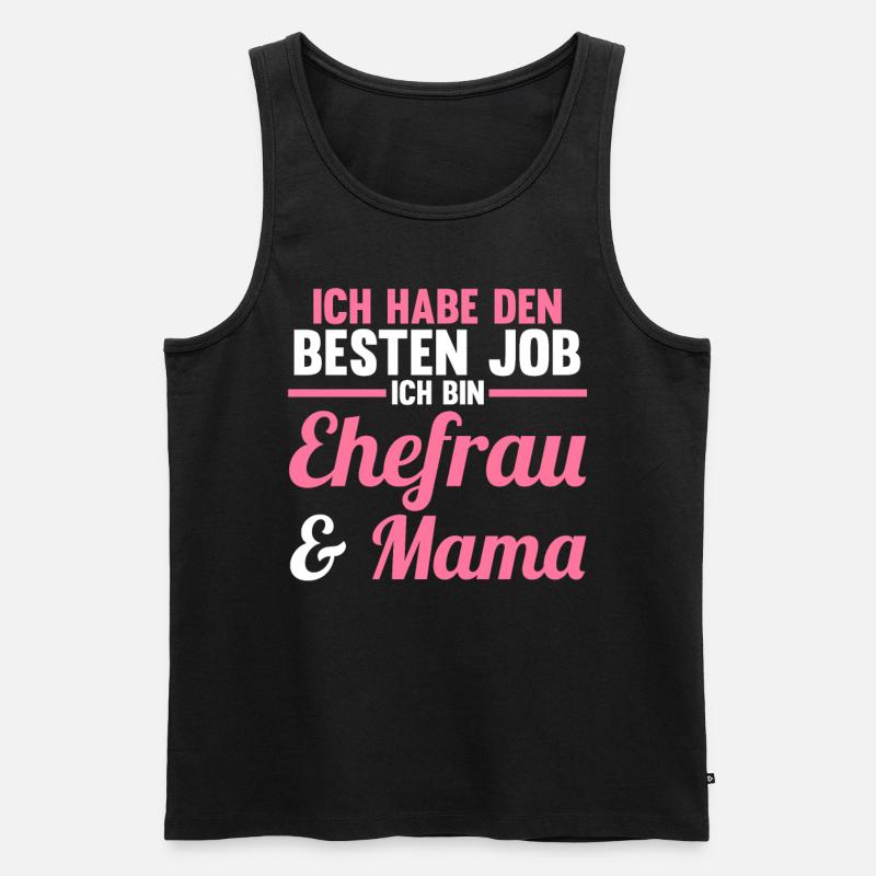 Mutter Mama - Männer Premium Bio Tank Top - Schwarz