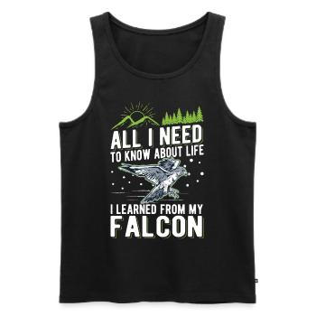 Falcon Gift Falcon Breeding Falcon Breeder Falconer - Men's Premium Organic Tank Top - black - Front - AI Model Male 178 light (178cm)