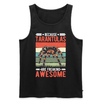 Because Tarantulas are freaking awesome Tarantel - Männer Premium Bio Tank Top - Schwarz - Vorne - Michal (187cm)