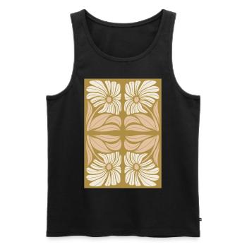 Art Nouveau, Arts & Crafts, Esthétique, Vintage-1900 - Débardeur bio Premium Homme - noir - Devant - AI Model Male 178 light (178cm)