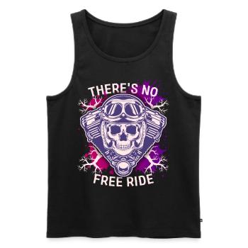 Motocycliste Skull Skull drôle de dicton - Débardeur bio Premium Homme - noir - Devant - AI Model Male 178 light (178cm)