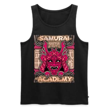 Japan Samurai Warriors, Samurai Academy Japan Comic - Débardeur bio Premium Homme - noir - Devant - AI Model Male 178 light (178cm)