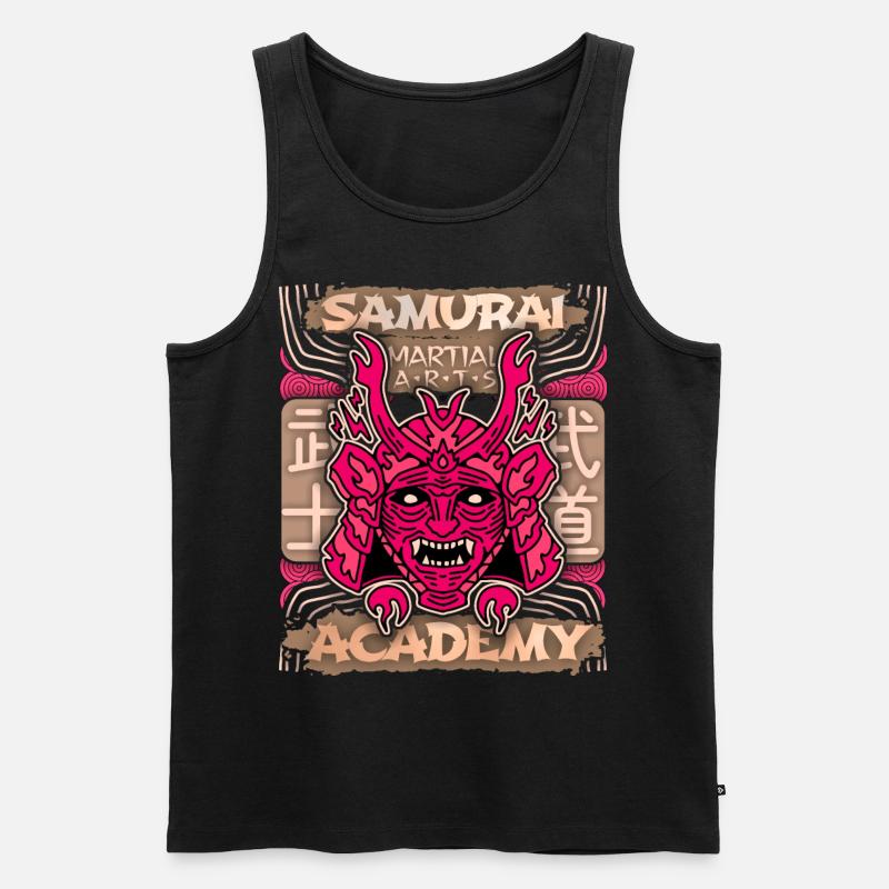 Japan Samurai-Krieger, Samurai-Academy Japan-Comic - Männer Premium Bio Tank Top - Schwarz