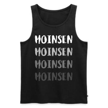 Oldenburg Oldenburger Norden Norddeutschland Moin - Männer Premium Bio Tank Top - Schwarz - Vorne - AI Model Male 178 light (178cm)