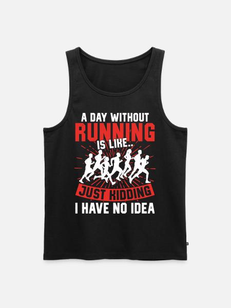 Running Runner Half Marathon - Männer Premium Bio Tank Top - Schwarz