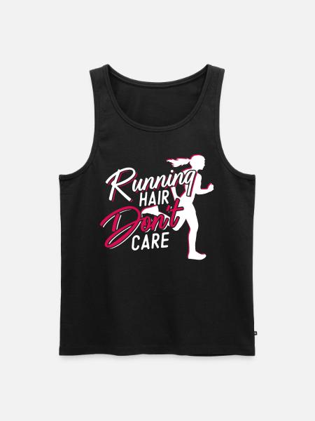 Running Runner Half Marathon Girl - Männer Premium Bio Tank Top - Schwarz