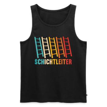 Schichtleiter Nachtschicht Schichtarbeiter - Männer Premium Bio Tank Top - Schwarz - Vorne - AI Model Male 178 light (178cm)