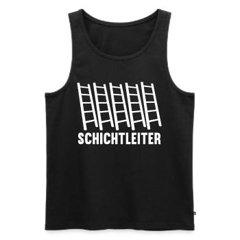 Schichtleiter Nachtschicht Schichtarbeiter - Männer Premium Bio Tank Top - Schwarz - Vorne - AI Model Male 178 light (178cm)
