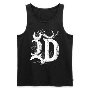 Buchstabe D Monogramm Hand gezeichnet Typografie G - Männer Premium Bio Tank Top - Schwarz - Vorne - AI Model Male 178 light (178cm)