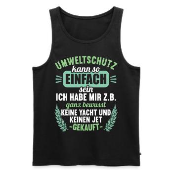 Anti Umweltschutz Parodie Umweltschutz - Männer Premium Bio Tank Top - Schwarz - Vorne - Michal (187cm)