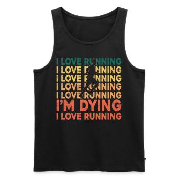 Running Runner Half Marathon - Männer Premium Bio Tank Top - Schwarz - Vorne - Michal (187cm)