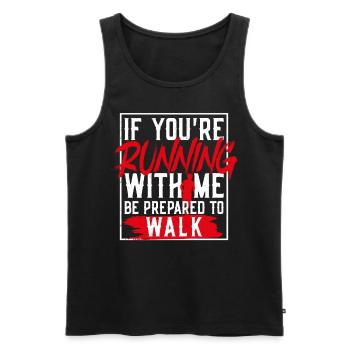 Running Runner Half Marathon Slow - Men's Premium Organic Tank Top - black - Front - AI Model Male 178 light (178cm)