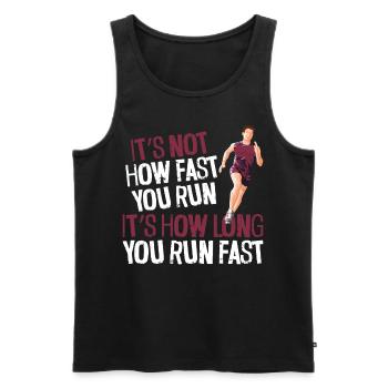 Running Runner Half Marathon - Männer Premium Bio Tank Top - Schwarz - Vorne - Michal (187cm)