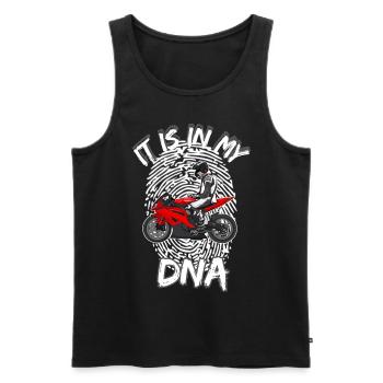 Motorcycle Lifestyle / Motorcycle / Motorcycle biker - Men's Premium Organic Tank Top - black - Front - Michal (187cm)