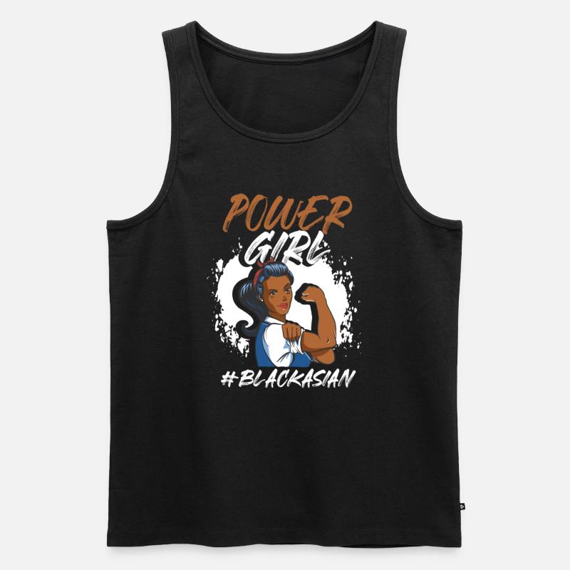 Gemischte Halbschwarz Blasisch - Männer Premium Bio Tank Top - Schwarz