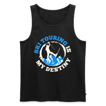 Skitourengehen Skifahren im Hinterland - Männer Premium Bio Tank Top - Schwarz - Vorne - Michal (187cm)