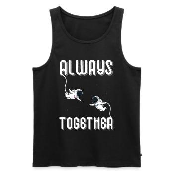 Cute Astronauts Funny Space Cosmonauts - Men's Premium Organic Tank Top - black - Front - Michal (187cm)