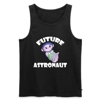 Axolotl Future Astronaut Space Universe Kosmonaute - Männer Premium Bio Tank Top - Schwarz - Vorne - Michal (187cm)