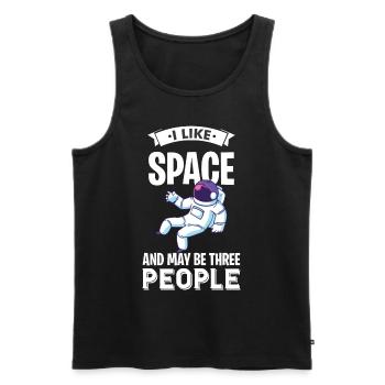Space Astronaut Planets Solar System Galaxy M - Men's Premium Organic Tank Top - black - Front - AI Model Male 178 light (178cm)