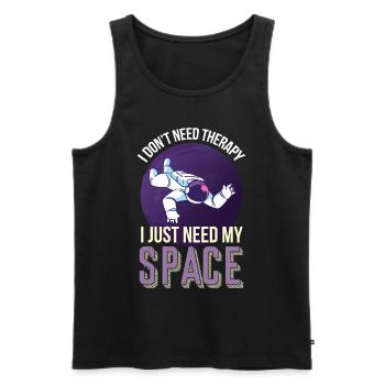 Need Space Astronaut Planet Solar System - Men's Premium Organic Tank Top - black - Front - AI Model Male 178 light (178cm)